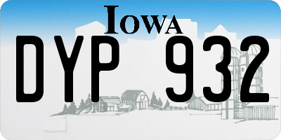 IA license plate DYP932