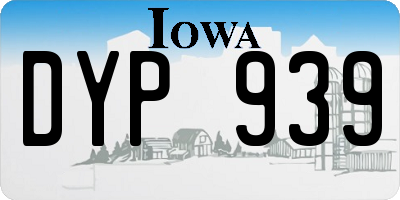 IA license plate DYP939