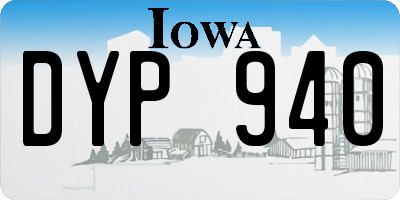 IA license plate DYP940