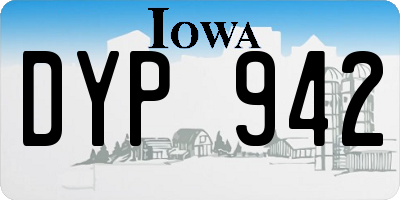 IA license plate DYP942