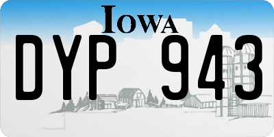 IA license plate DYP943