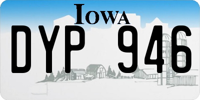 IA license plate DYP946