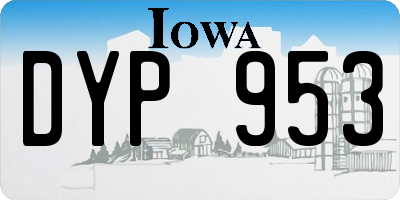 IA license plate DYP953