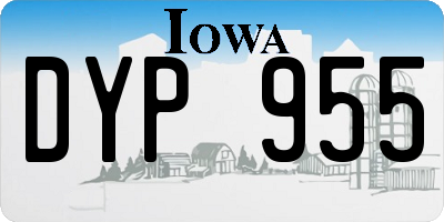 IA license plate DYP955
