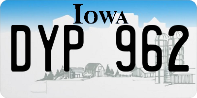 IA license plate DYP962