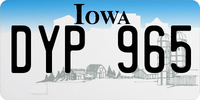 IA license plate DYP965