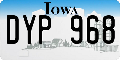 IA license plate DYP968