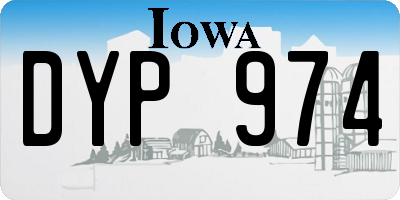 IA license plate DYP974