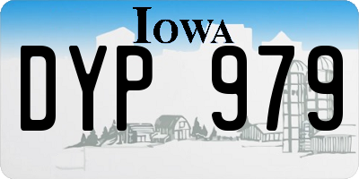 IA license plate DYP979