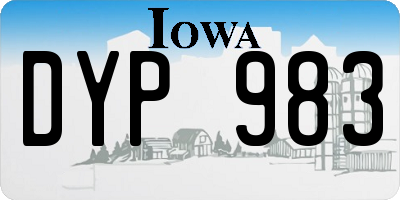 IA license plate DYP983