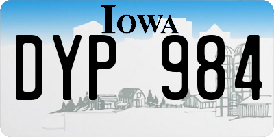 IA license plate DYP984