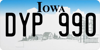 IA license plate DYP990