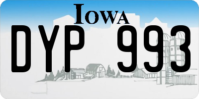 IA license plate DYP993
