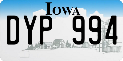 IA license plate DYP994
