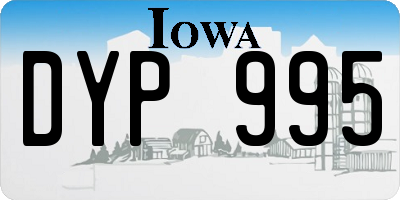 IA license plate DYP995