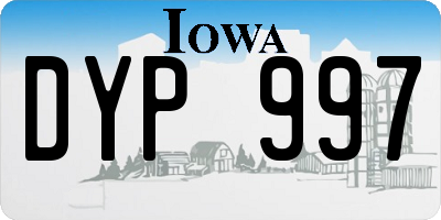 IA license plate DYP997