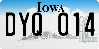 IA license plate DYQ014