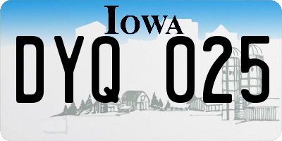 IA license plate DYQ025