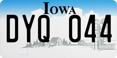 IA license plate DYQ044