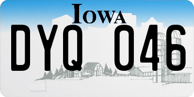 IA license plate DYQ046