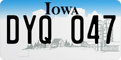 IA license plate DYQ047