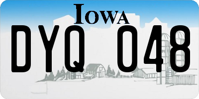 IA license plate DYQ048