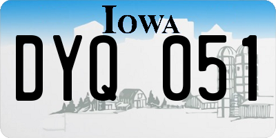 IA license plate DYQ051