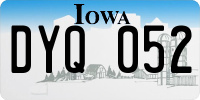 IA license plate DYQ052