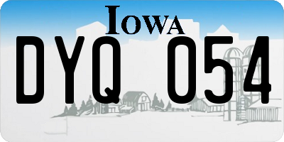 IA license plate DYQ054