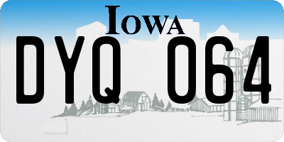 IA license plate DYQ064
