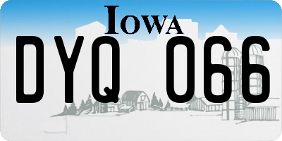 IA license plate DYQ066