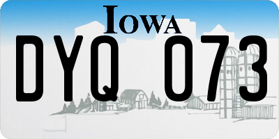 IA license plate DYQ073