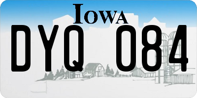 IA license plate DYQ084