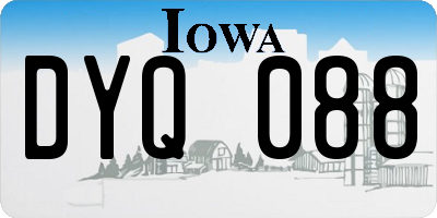 IA license plate DYQ088