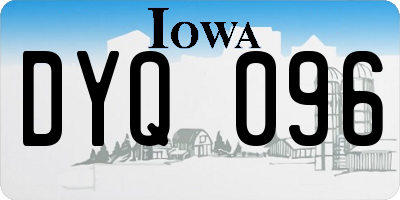 IA license plate DYQ096