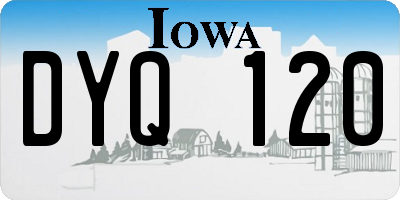 IA license plate DYQ120