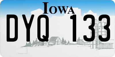 IA license plate DYQ133