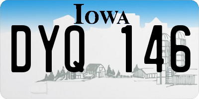 IA license plate DYQ146