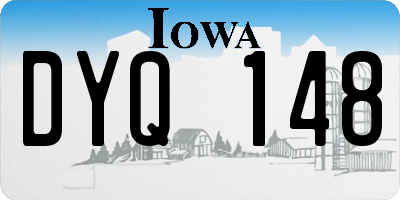 IA license plate DYQ148