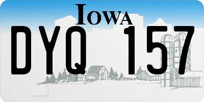 IA license plate DYQ157