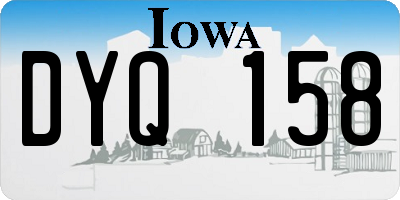 IA license plate DYQ158