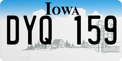 IA license plate DYQ159