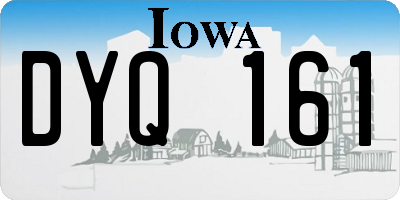 IA license plate DYQ161