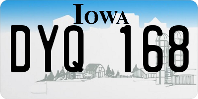 IA license plate DYQ168