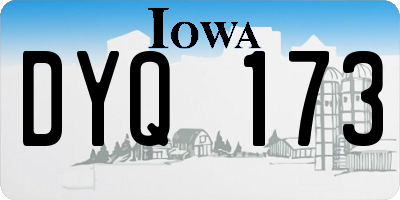 IA license plate DYQ173