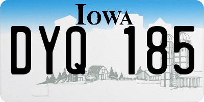 IA license plate DYQ185