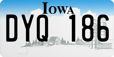 IA license plate DYQ186