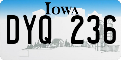IA license plate DYQ236