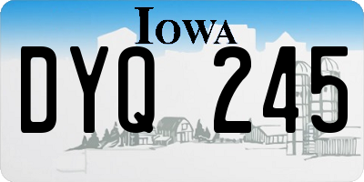 IA license plate DYQ245