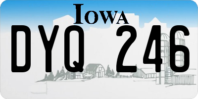 IA license plate DYQ246